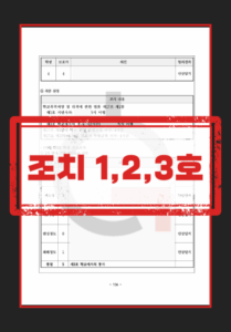 학교폭력 성희롱 처분 대응 절차 도식