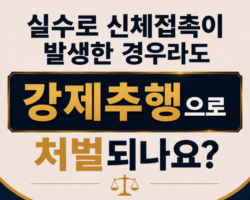 실수로 신체접촉해도 강제추행으로 처벌되나요?