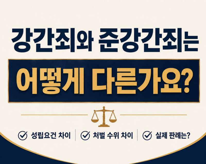강간죄와 준강간죄는 어떻게 다른가요?