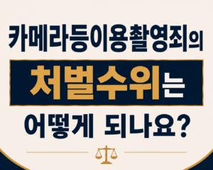 카메라등이용촬영죄의 처벌수위는 어떻게 되나요?