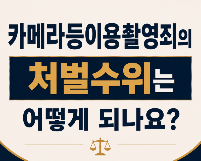 카메라등이용촬영죄의 처벌수위는 어떻게 되나요?