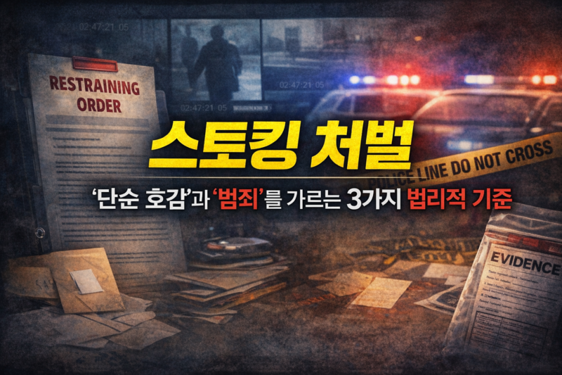 스토킹 처벌 성립 기준 3가지 도식