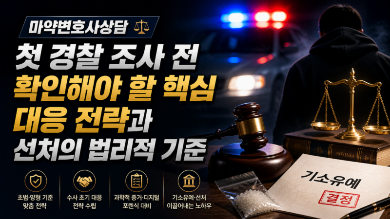 마약변호사상담에서 확인하는 첫 경찰 조사 대응 전략과 선처 기준