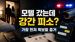 서로 합의하에 간 모텔, 다음 날 강간 피소당했을 때 가장 먼저 확보할 증거