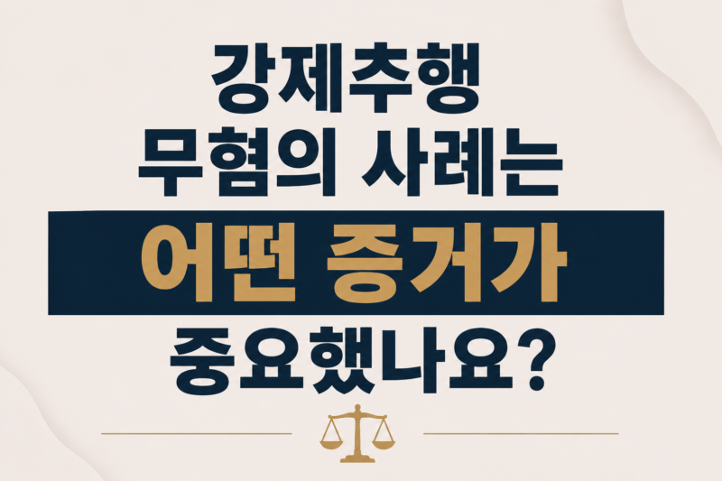 강제추행 무혐의 사례는 어떤 증거가 중요했나요?