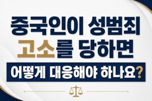 중국인이 성범죄 고소를 당하면 어떻게 대응해야 하나요?