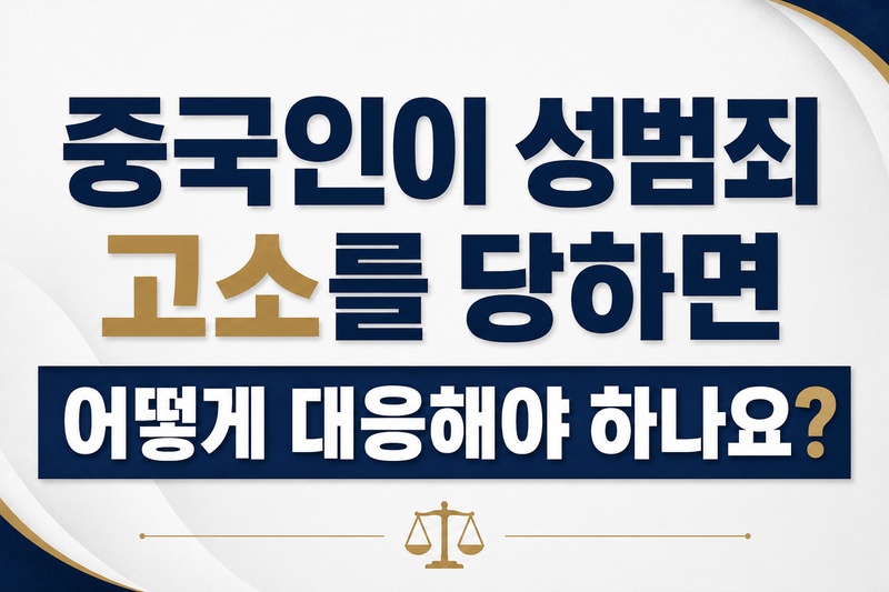 중국인이 성범죄 고소를 당하면 어떻게 대응해야 하나요?