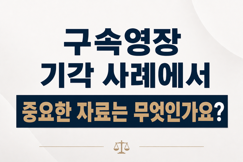 구속영장 기각 사례에서 중요한 자료는 무엇인가요?