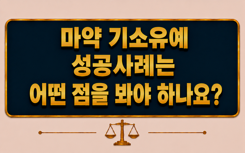 마약 기소유예 성공사례는 어떤 점을 봐야 하나요?