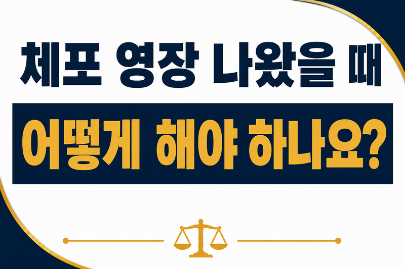 체포영장이 나왔을 때 어떻게 해야 하나요?