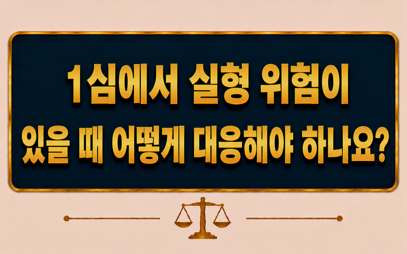 1심에서 실형 위험이 있을 때 어떻게 대응해야 하나요?