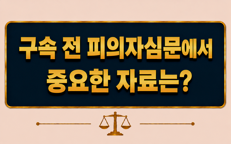 구속 전 피의자심문에서 중요한 자료는?