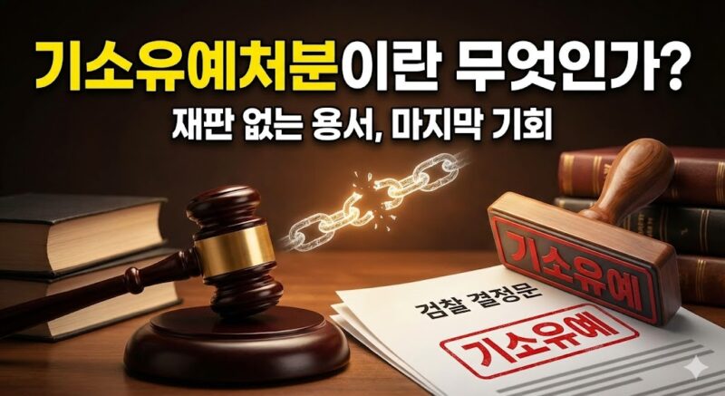 기소유예 요건과 절차, 혐의없음과의 차이 도식