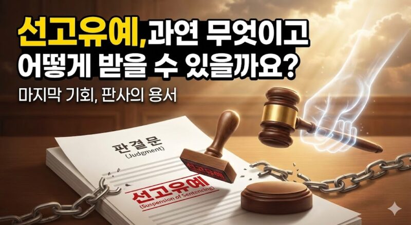 선고유예 요건과 형 면소 효과 도식