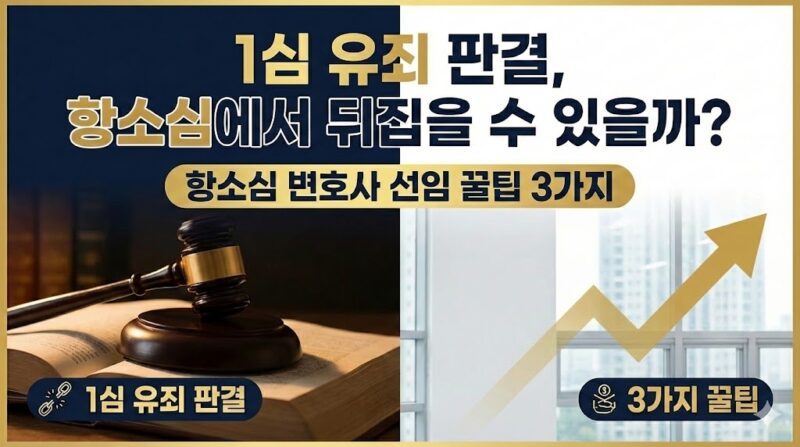1심 유죄 항소심 대응을 위한 변호사 선임 체크포인트 정리