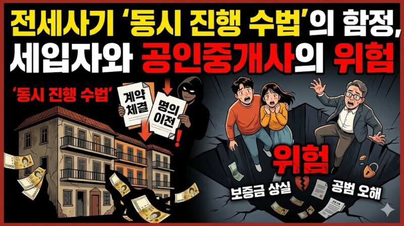 동시진행 전세사기 공인중개사 미필적 고의 판단 구조 도식