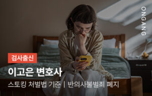 스토킹 처벌법 기준.반의사불벌죄 폐지