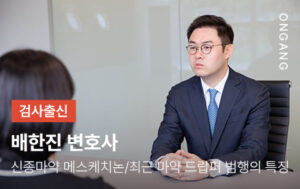 신종마약 메스케치논 최근 마약 드랍퍼 범행의 특징