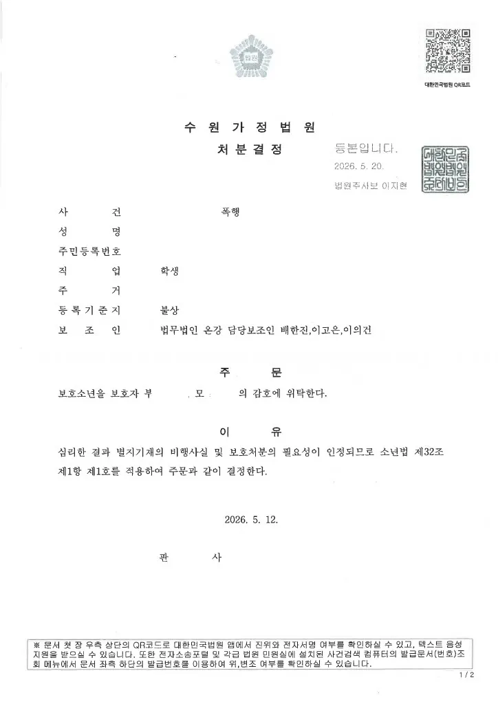 소년보호처분