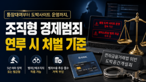 통장대여부터 도박사이트 운영까지, '조직형 경제범죄' 연루 시 처벌 기준