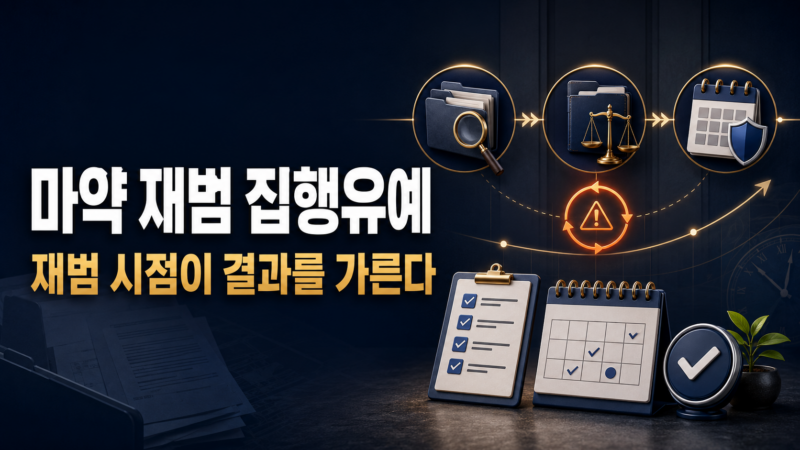마약 재범 집행유예 판단 기준 — 재범 시점별 쟁점 정리
