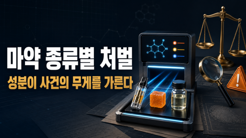 마약 종류별 처벌 계열별 판단 기준 정리
