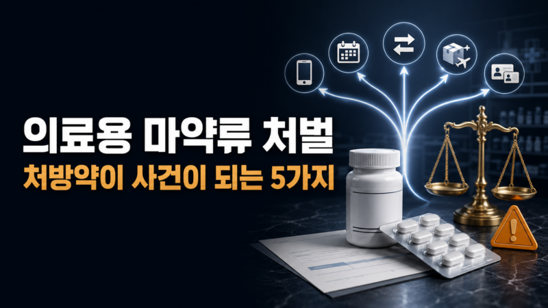 의료용 마약류 처벌 유형별 위험 정리