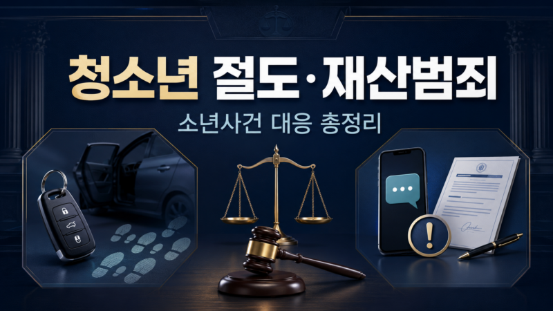 청소년 절도 및 재산범죄 소년사건 대응 총정리