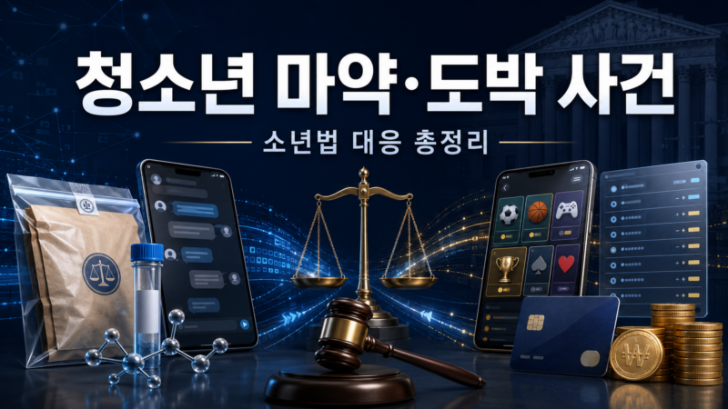 청소년 마약 도박 사건 소년법 대응 총정리