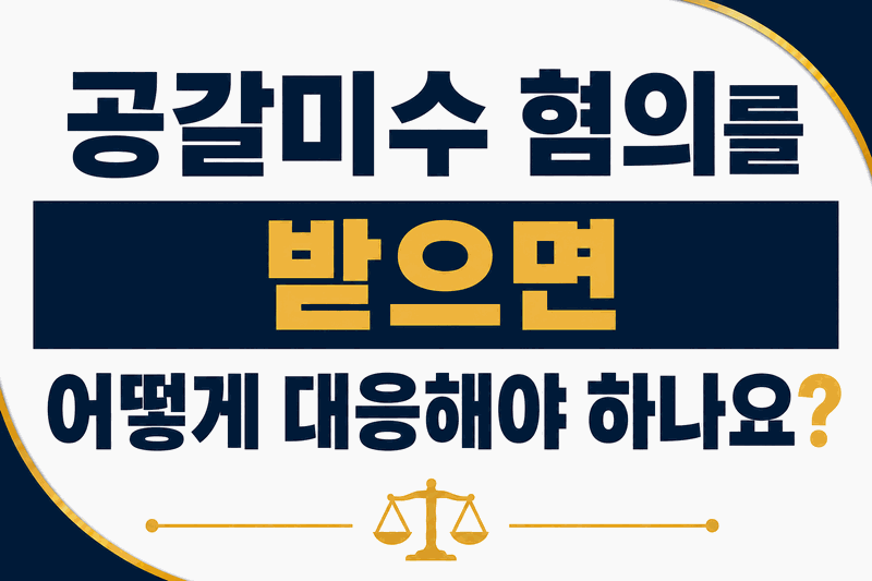 공갈미수 혐의를 받으면 어떻게 대응해야 하나요?
