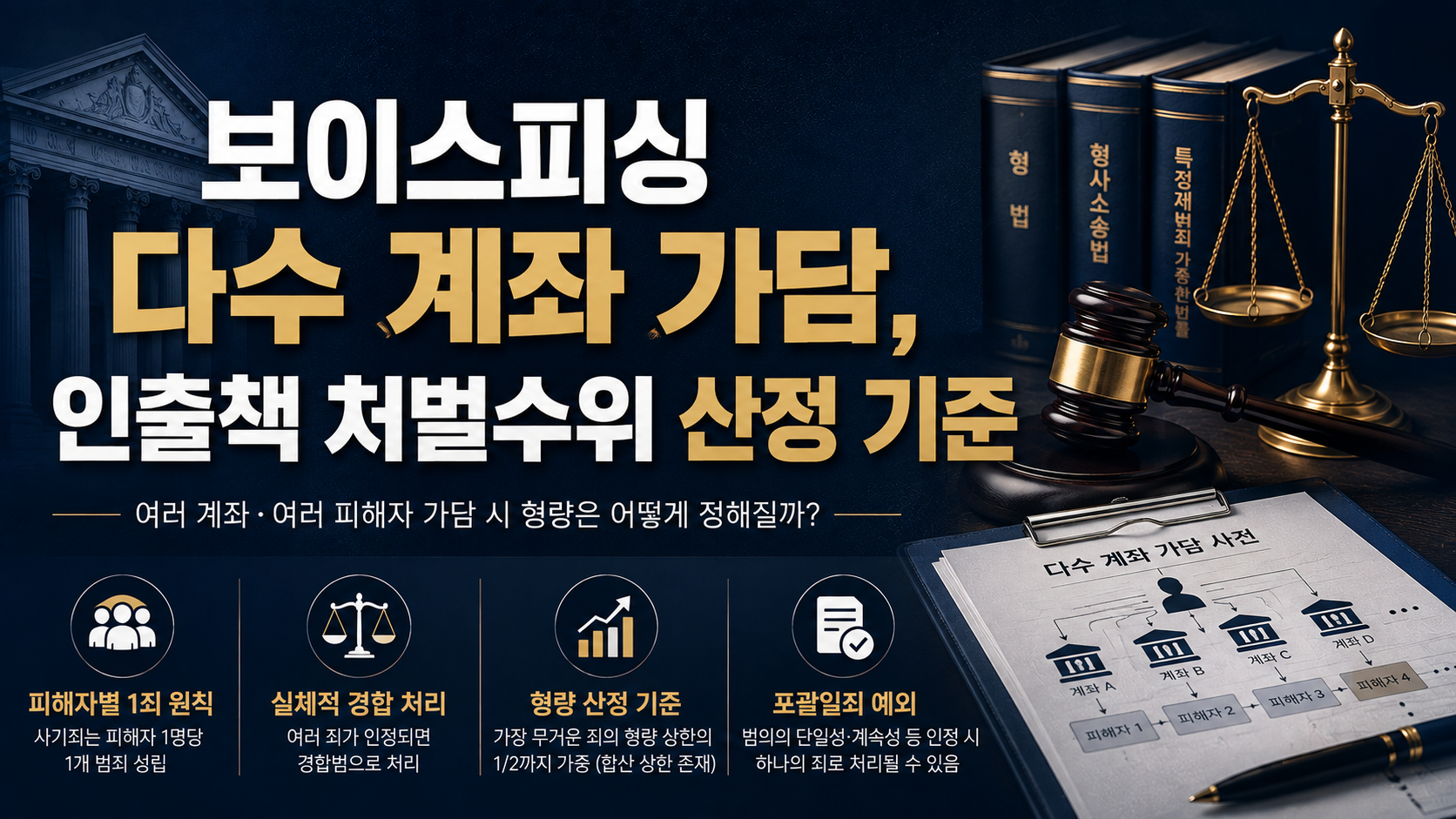 보이스피싱 다수 계좌 가담 인출책 처벌수위 산정