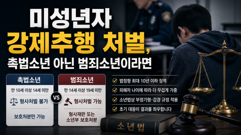 미성년자 강제추행 처벌 범죄소년 대응 전략