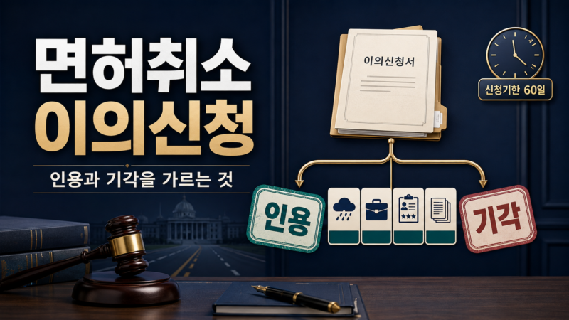 면허취소 이의신청 인용 기각 기준