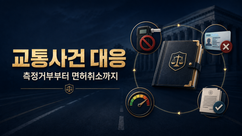 교통사건 대응 음주측정거부부터 면허취소까지 정리