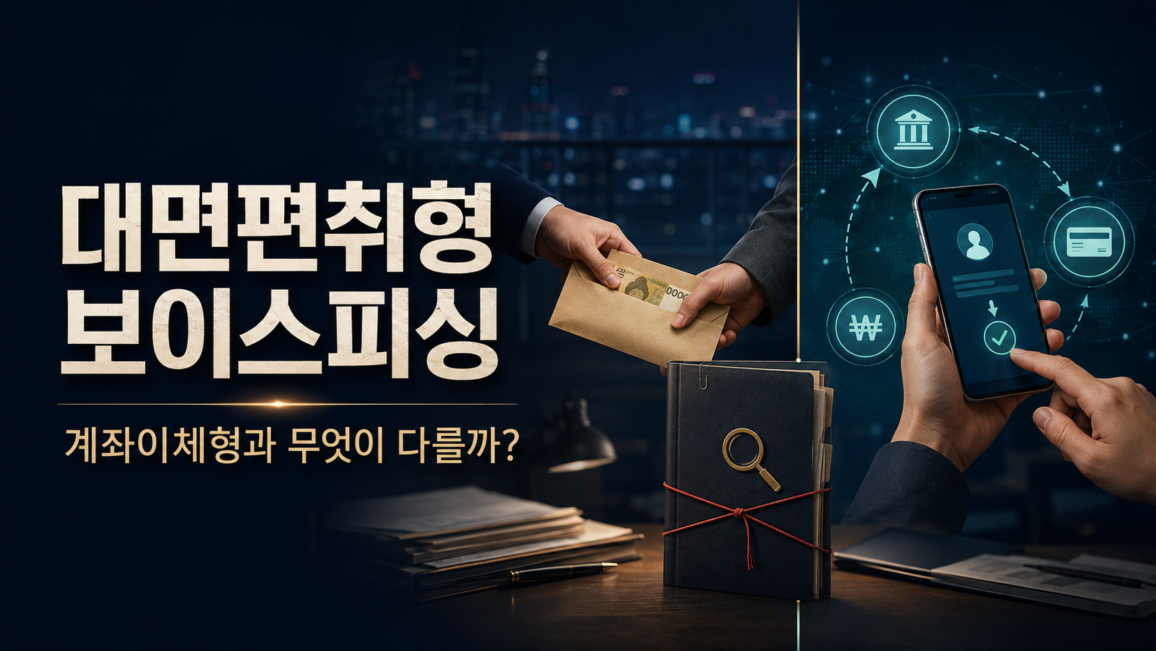 대면편취형 보이스피싱 계좌이체형 차이