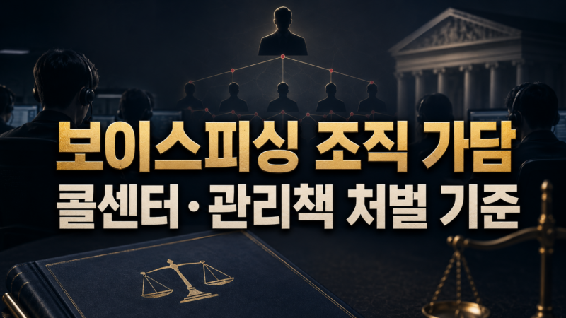 보이스피싱 콜센터 관리책 처벌 수위