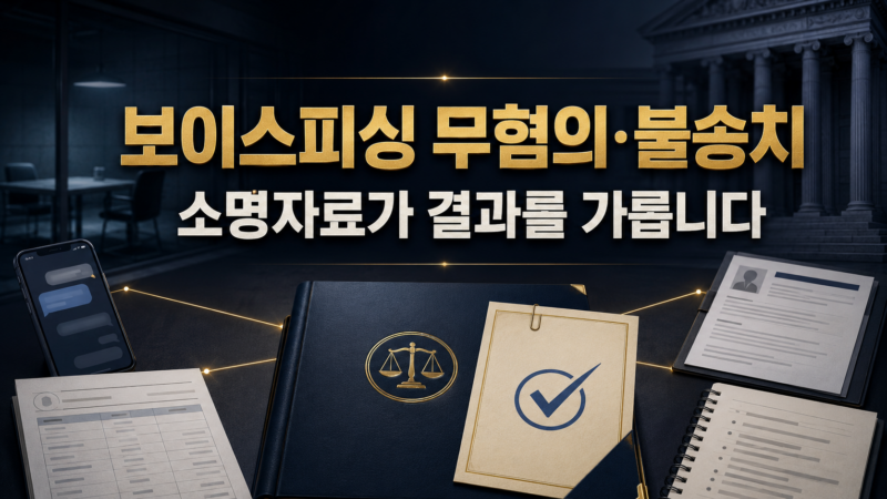 보이스피싱 무혐의 불송치 소명 준비