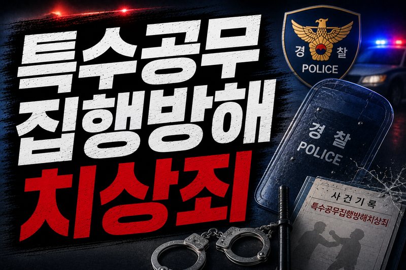 특수공무집행방해치상죄 처벌 기준을 정리한 이미지