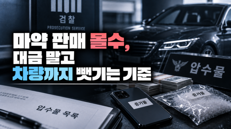 마약 판매 몰수 대상 범위 기준