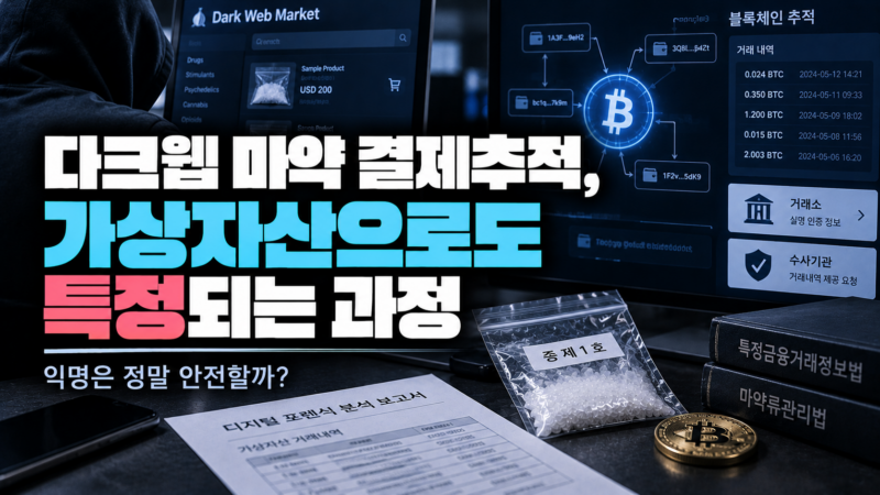 다크웹 마약 결제추적 가상자산 특정