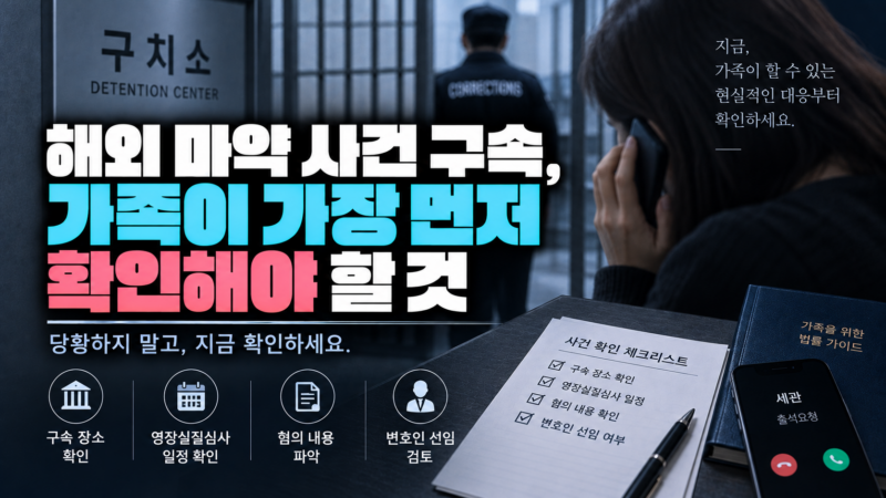 해외 마약 사건 구속 가족 확인사항