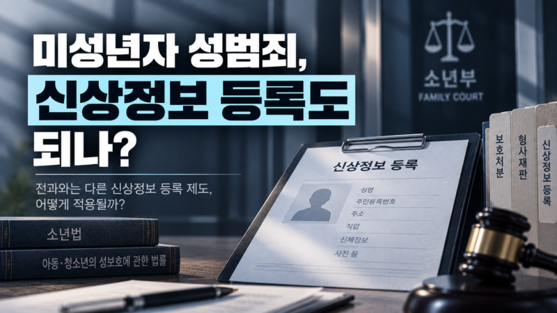 미성년자 성범죄 신상정보 등록 대상 여부