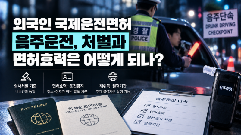 외국인 국제운전면허 음주운전 처벌