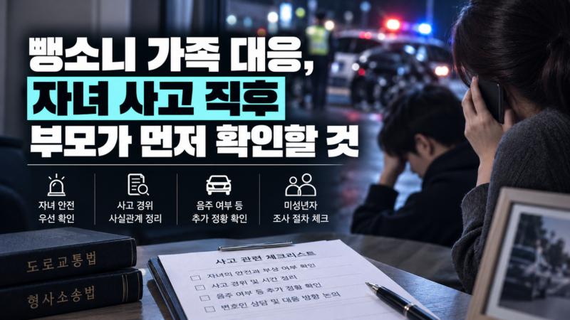뺑소니 가족 대응 초기 확인사항