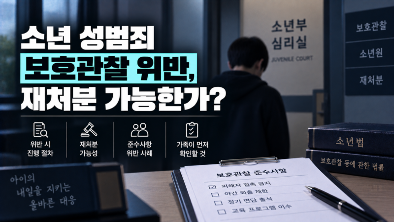 소년 성범죄 보호관찰 위반 재처분 절차