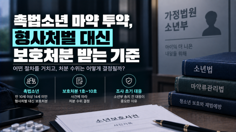촉법소년 마약 투약 보호처분 기준