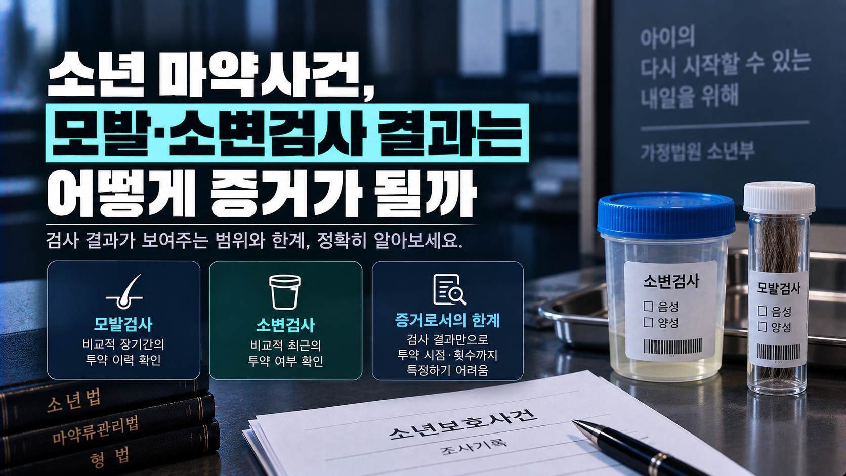 소년 마약사건 모발검사 소변검사 증거 정리
