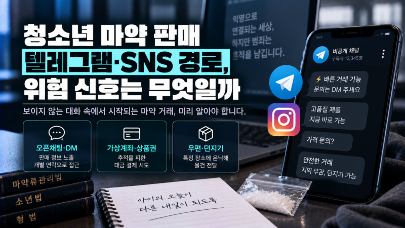 청소년 마약 판매 텔레그램