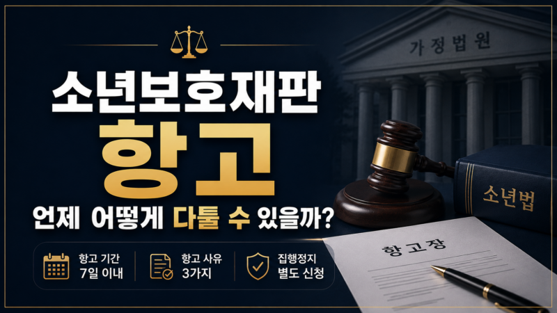 소년보호재판 항고 사유와 절차 정리