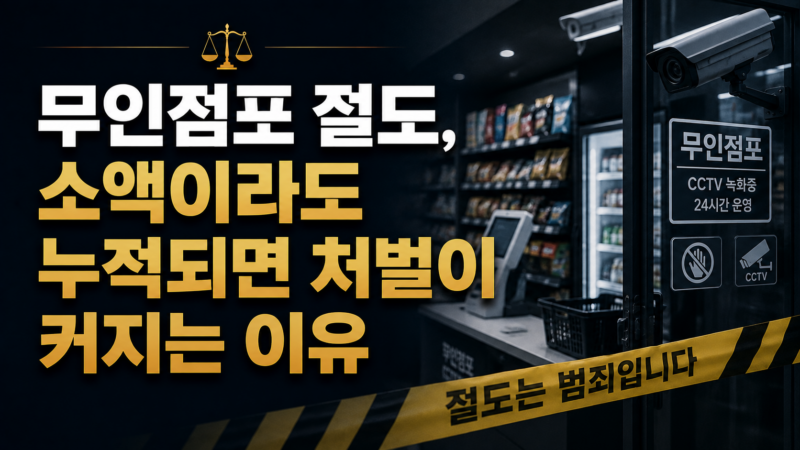 무인점포 절도 반복 적발과 대응 방향 정리